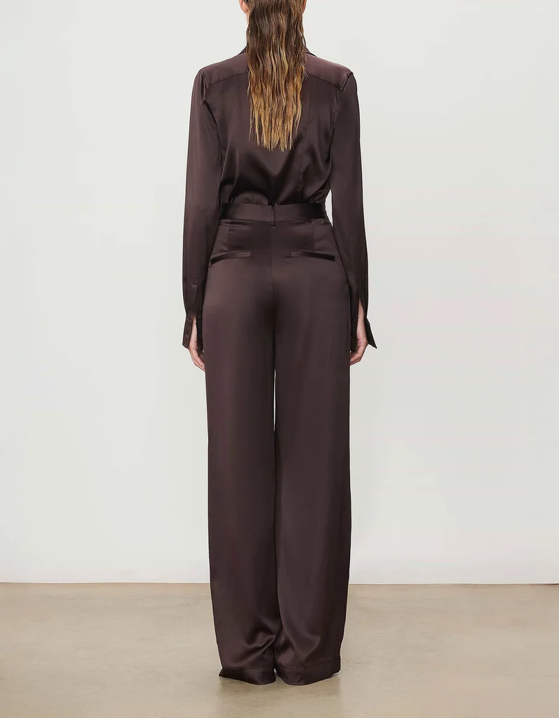 Seidenstretch-Bundfaltenhose Josephine
