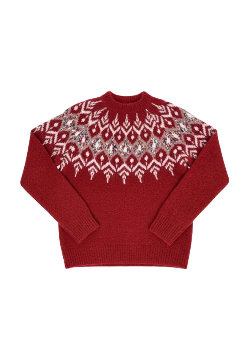 Splash of Color Strickpullover Norwegermuster