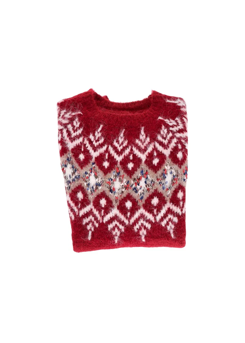 Splash of Color Strickpullover Norwegermuster