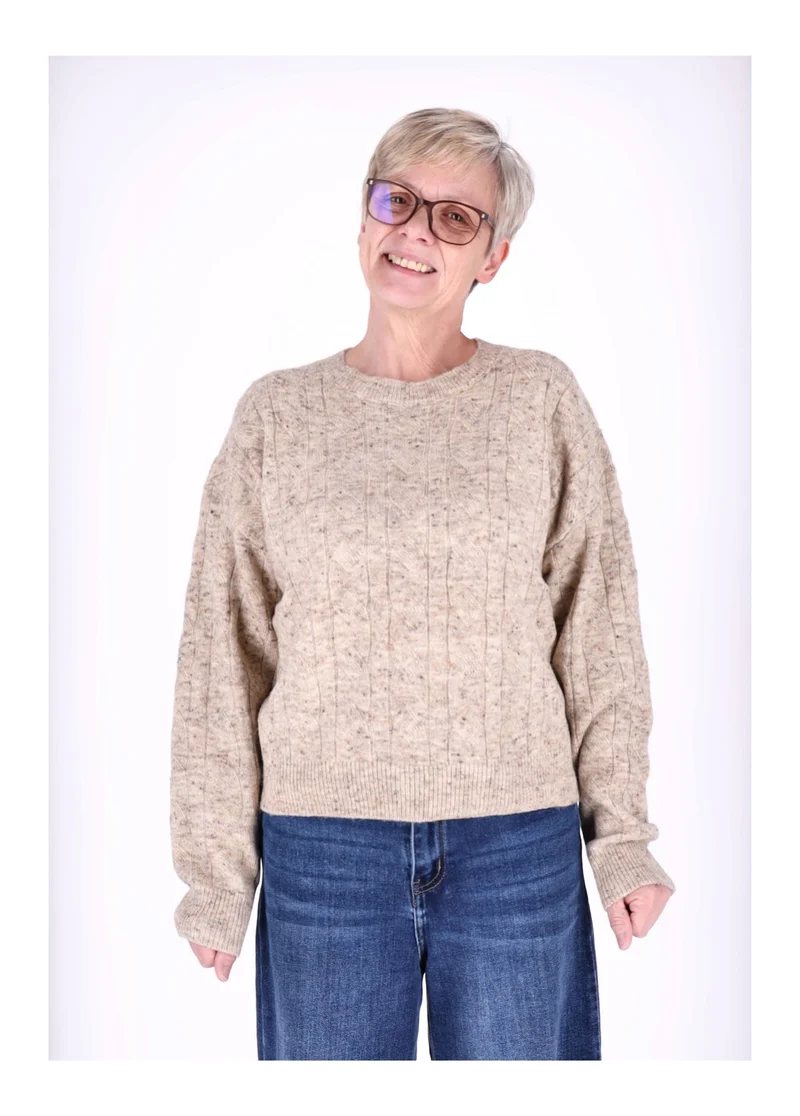 Splash of Color Strickpullover mit Schal
