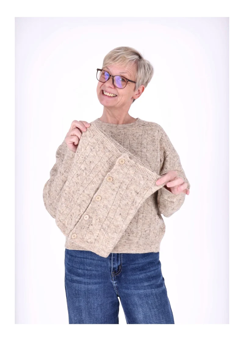 Splash of Color Strickpullover mit Schal