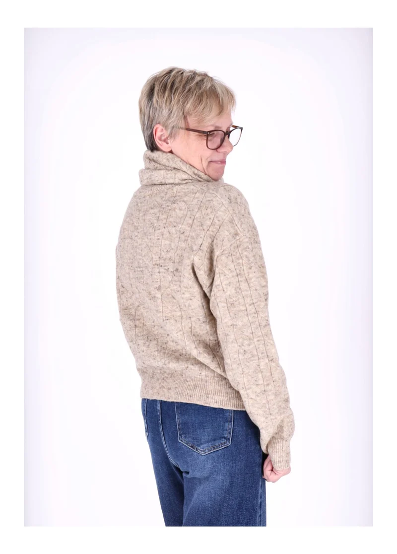 Splash of Color Strickpullover mit Schal