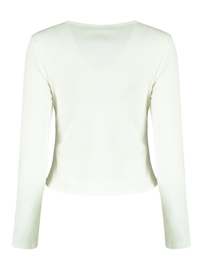 Hailys Langarmshirt Damen Rippoptik