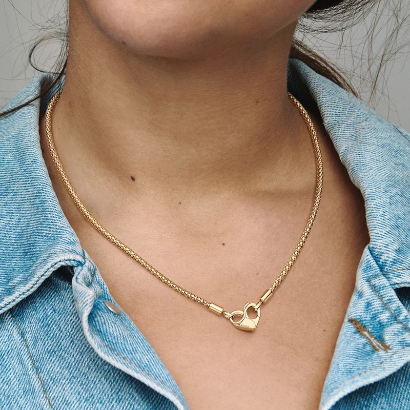 Pandora Moments damen Kette 585 Vergoldung 362451C00-45