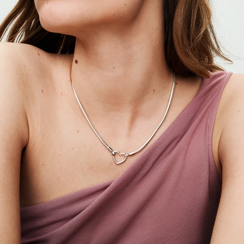 Pandora Moments 925 Sterling Silver Necklace 393377C00-45