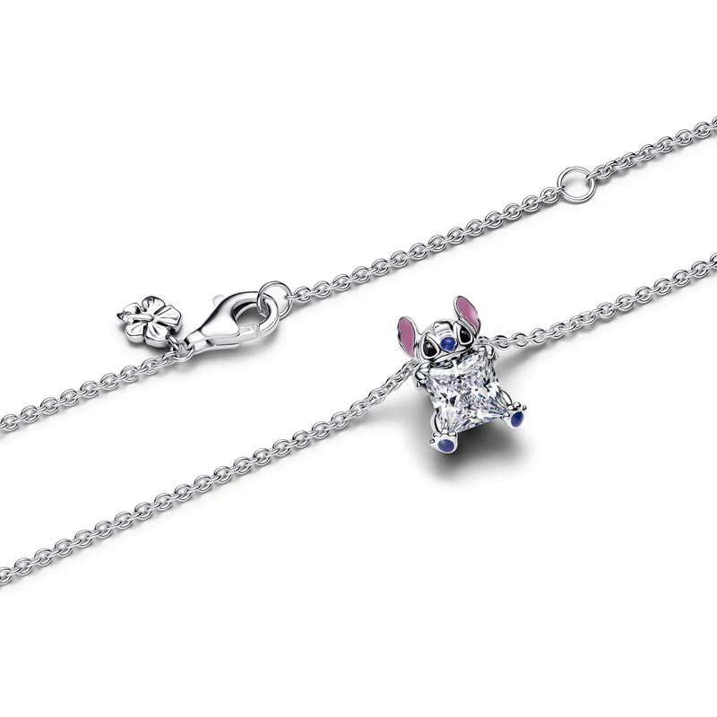 Pandora Collabs 925 Sterling Silver Disney Stitch Necklace 393743C01-45