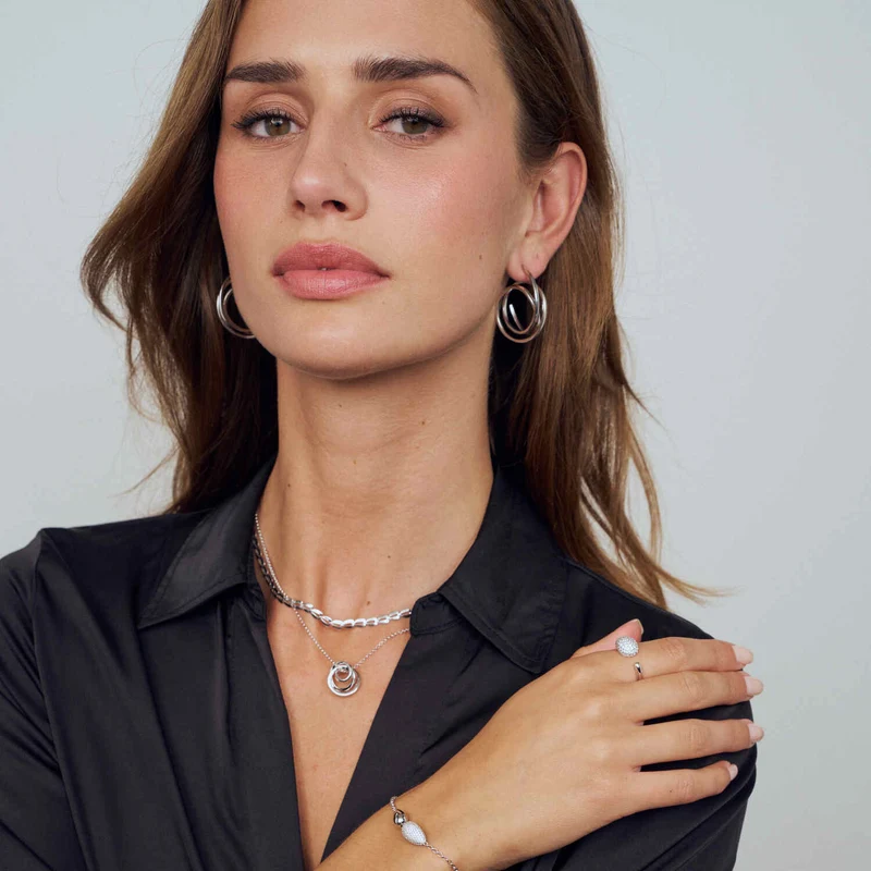 Sif Jakobs 925 Sterling Silver Heartbeat Necklace SJ-N2752