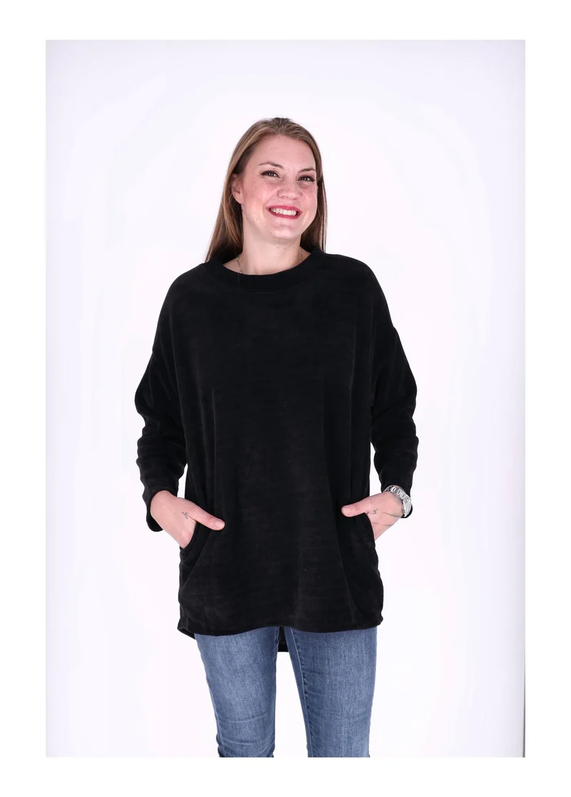 Longshirt Damen Cordoptik Splash of Color