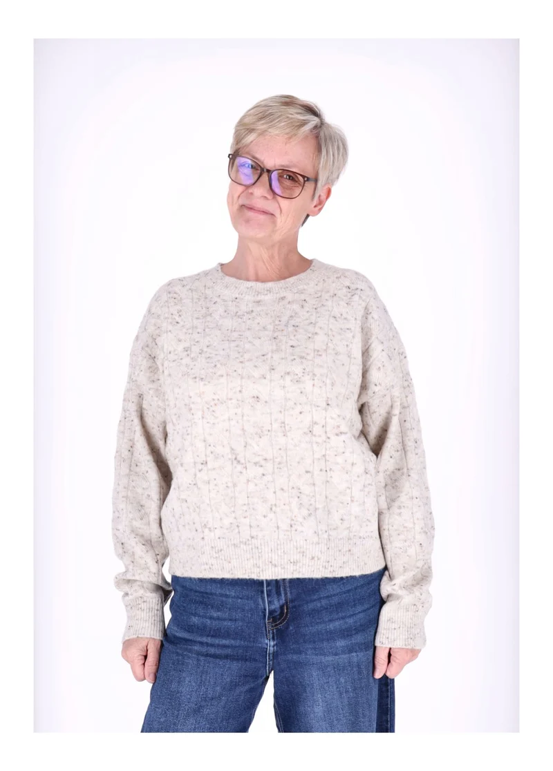 Splash of Color Strickpullover mit Schal