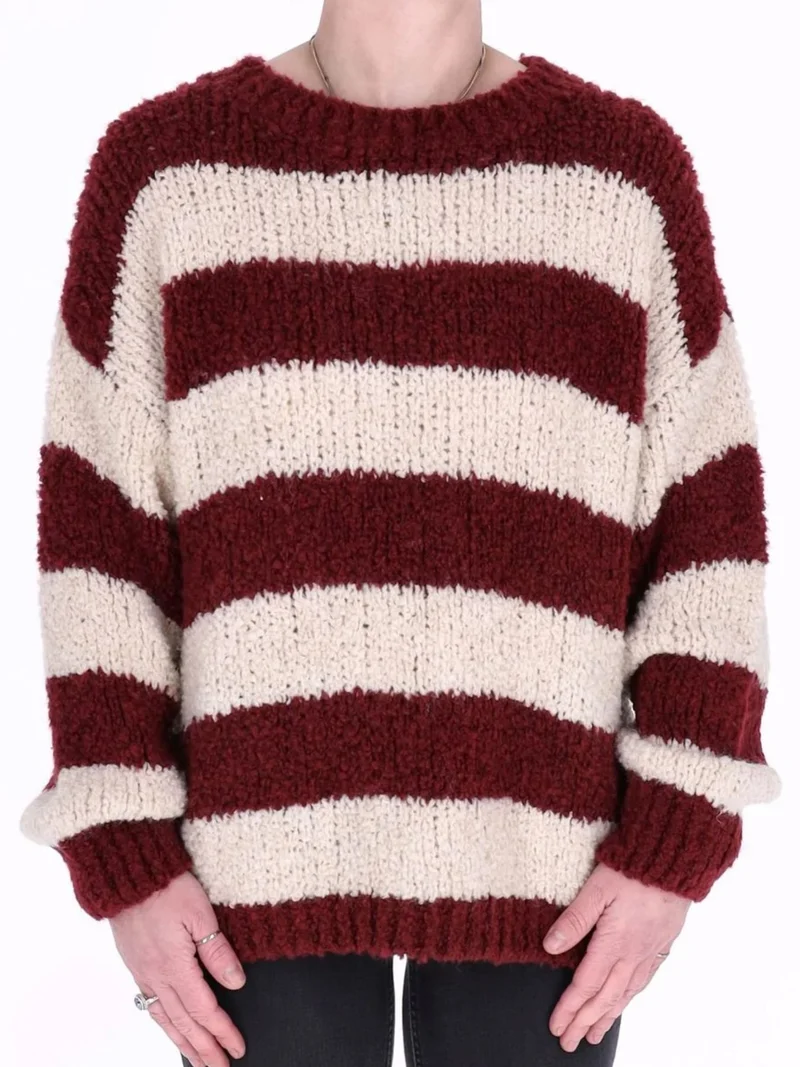 Damen Boxy-Strickpullover mit Lana-Wolle – Rot