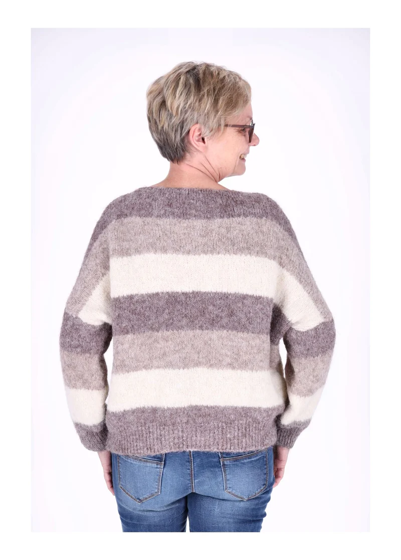 Splash of Color Strickpulli Streifen