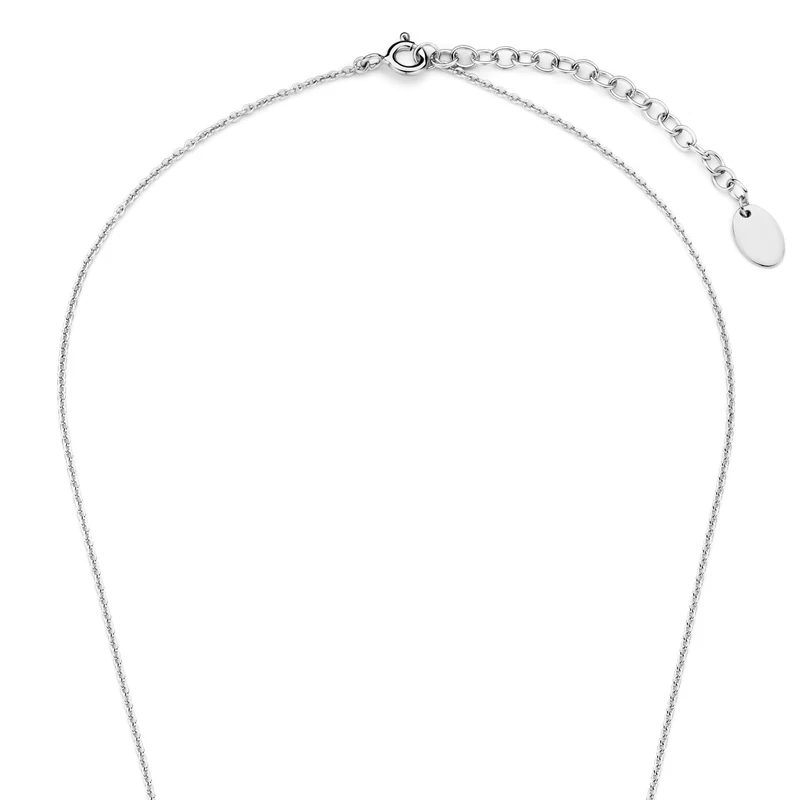 Violet Hamden Luna 925 Sterling Silberne Halskette mit Monden und Weißem Zirkonia-Stein VH340039