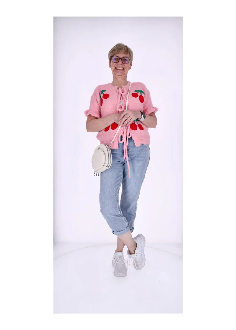 Splash of Color Damen Jeans 7/8 Knopfleiste