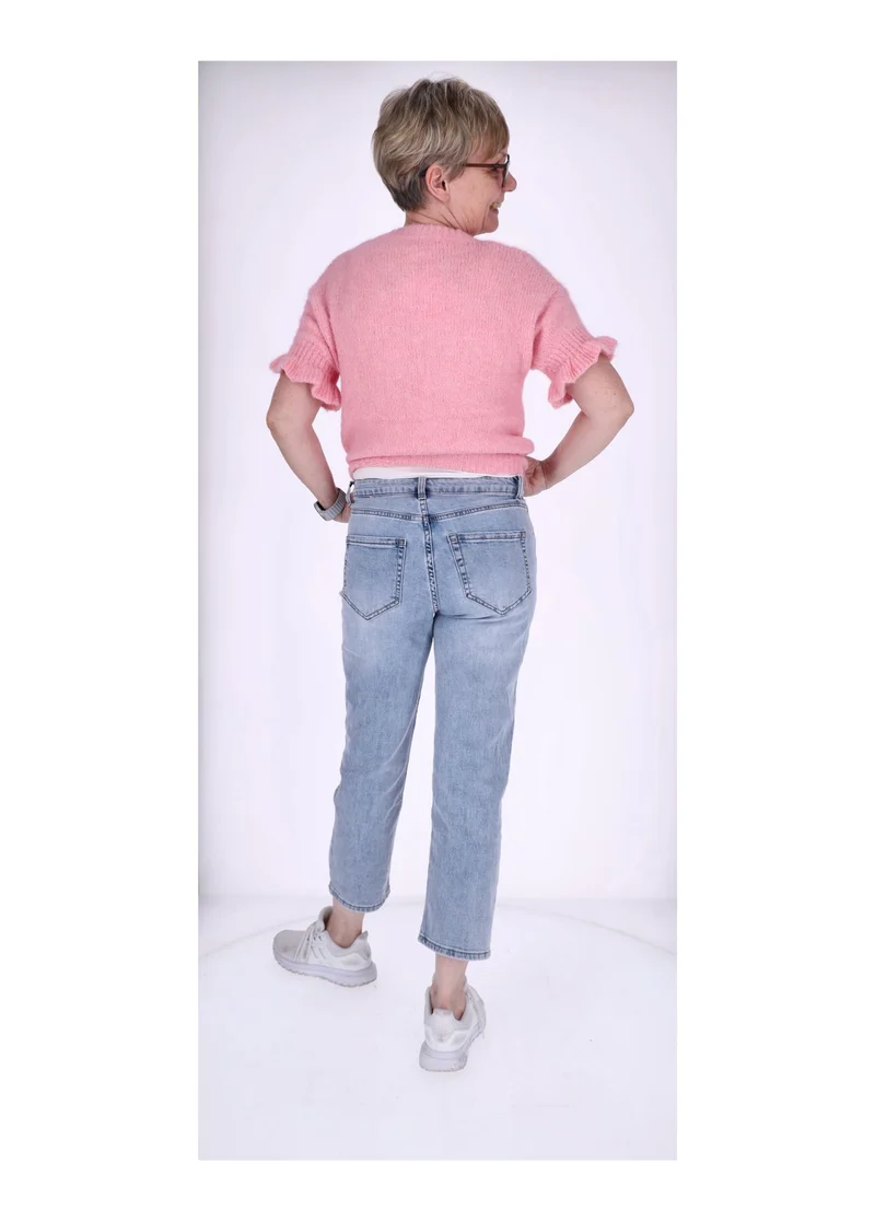 Splash of Color Damen Jeans 7/8 Knopfleiste
