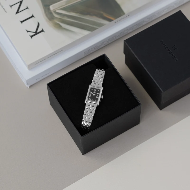 Mockberg Timeless Silver Noir Watch MO244