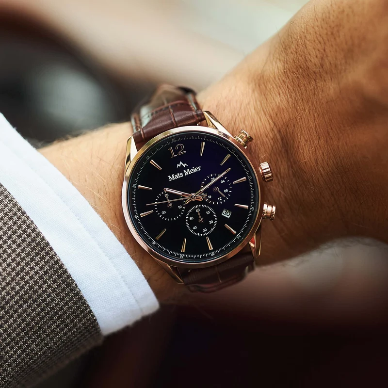 Mats Meier Grand Cornier herren Uhr Braun MM00101