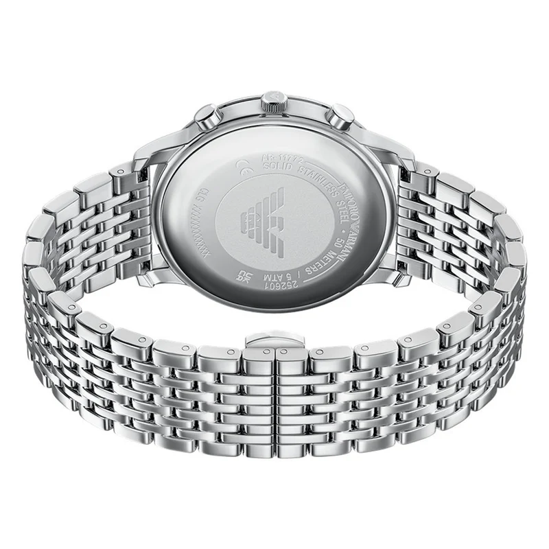 Emporio Armani Round Black Dial Watch AR11772