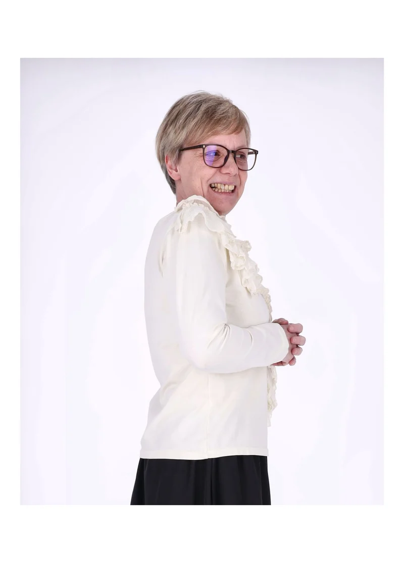 Splash of Color Damen Shirt mit Rüschen