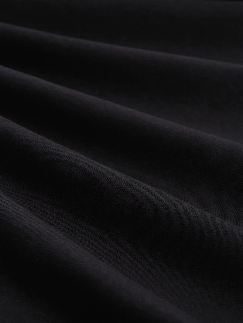 solid sweat bomber, Black