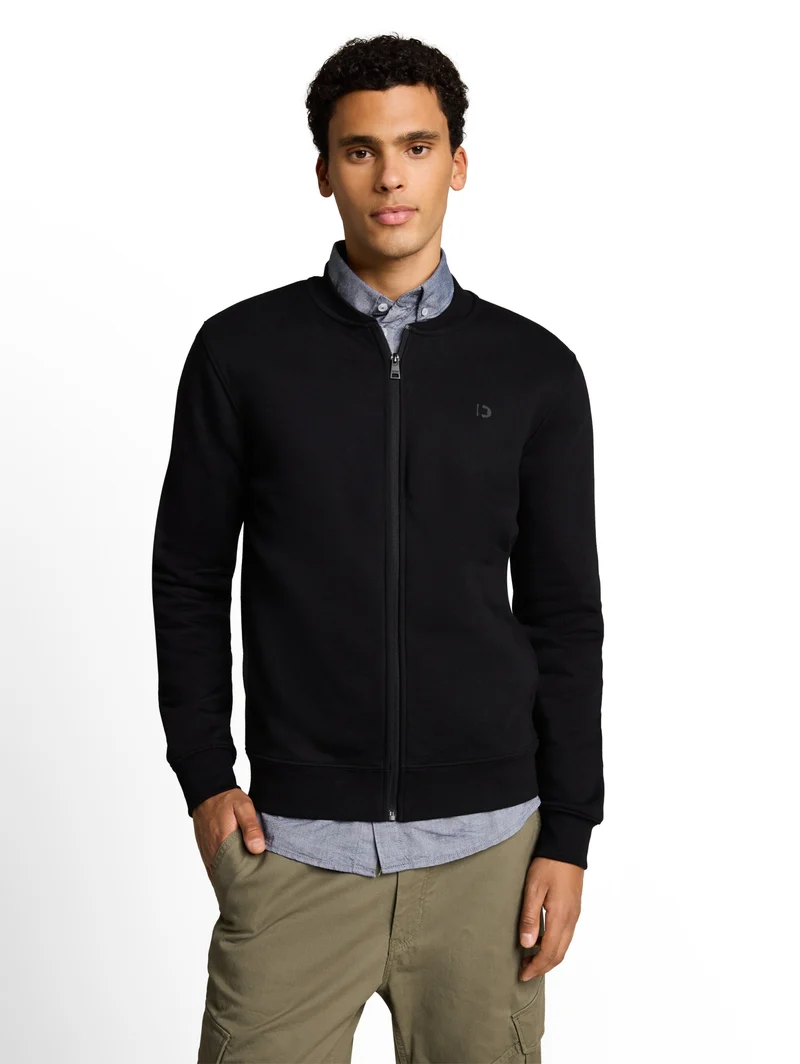 solid sweat bomber, Black