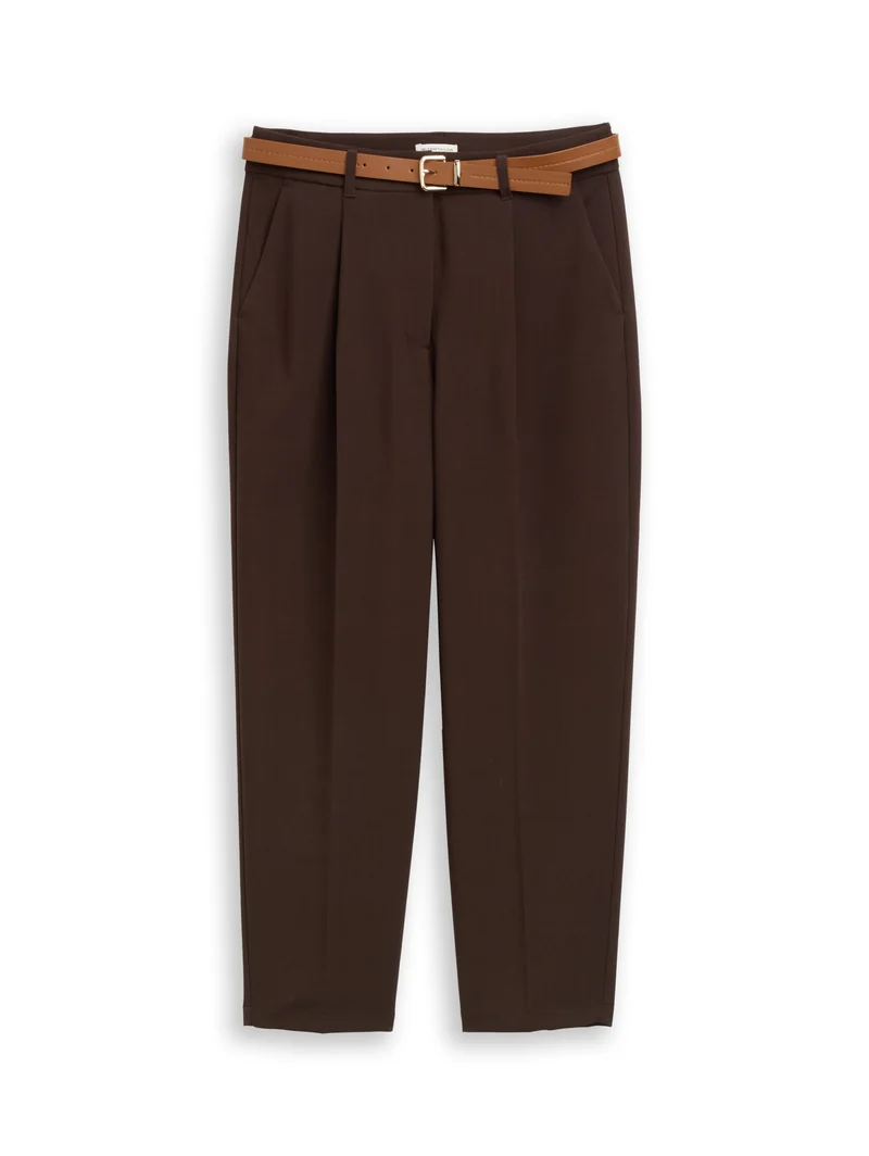 tailored loose fit pants, java dark brown