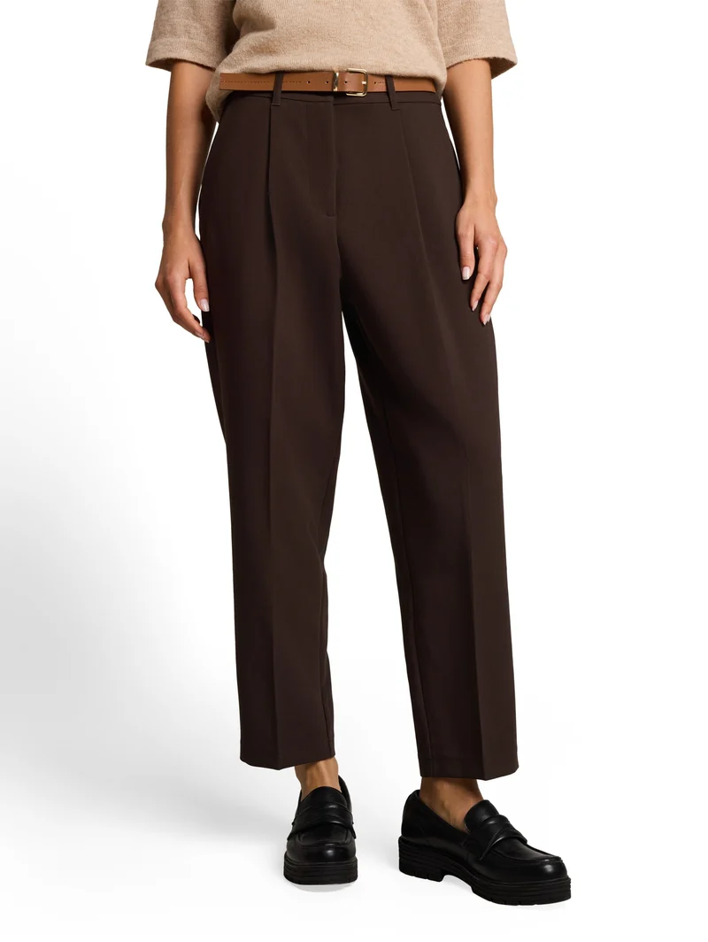tailored loose fit pants, java dark brown