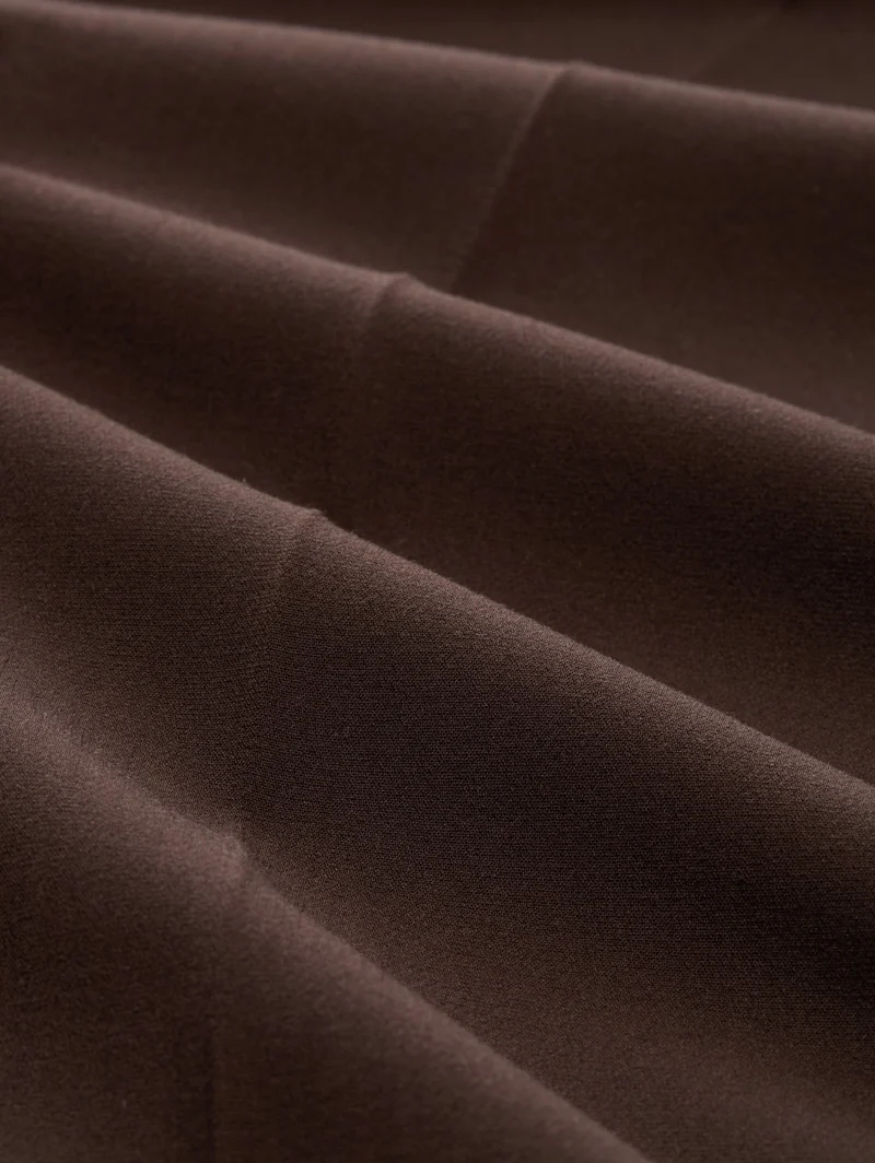 tailored loose fit pants, java dark brown
