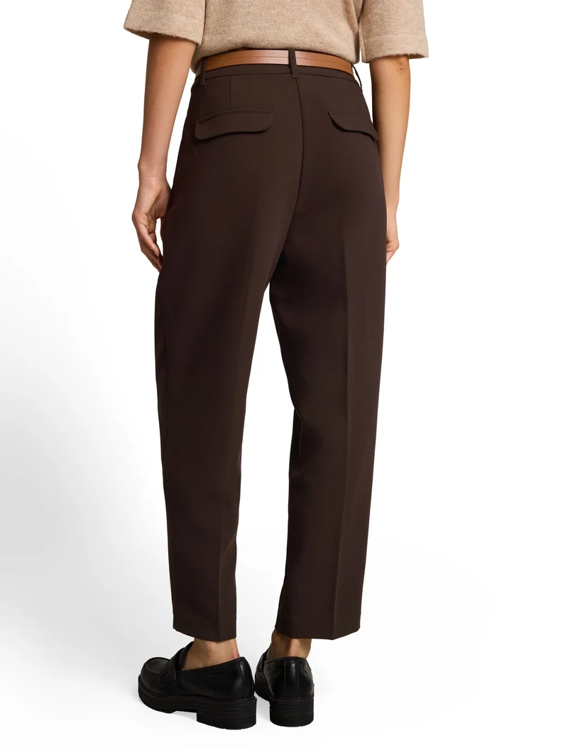 tailored loose fit pants, java dark brown