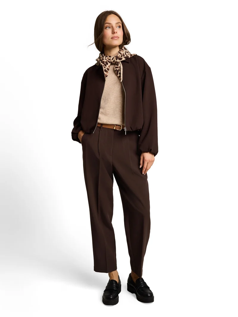 tailored loose fit pants, java dark brown