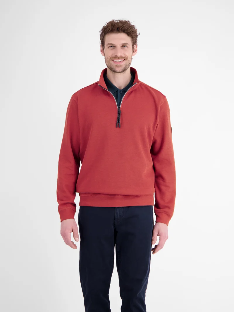 SWEATSHIRT/TROYER/RH/V-NE, MUTED RED