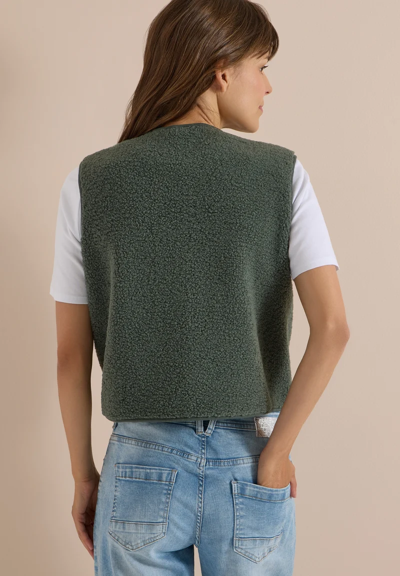NOS Solid Matmix Teddy Vest, dried olive green