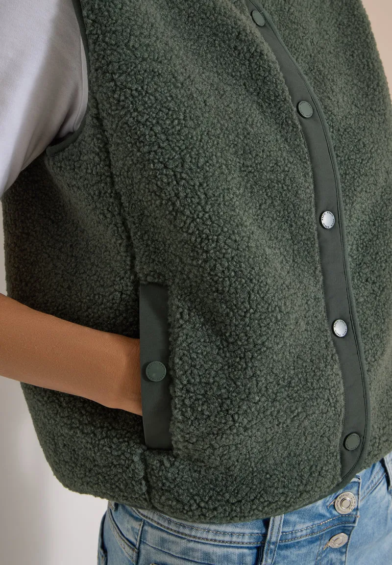 NOS Solid Matmix Teddy Vest, dried olive green