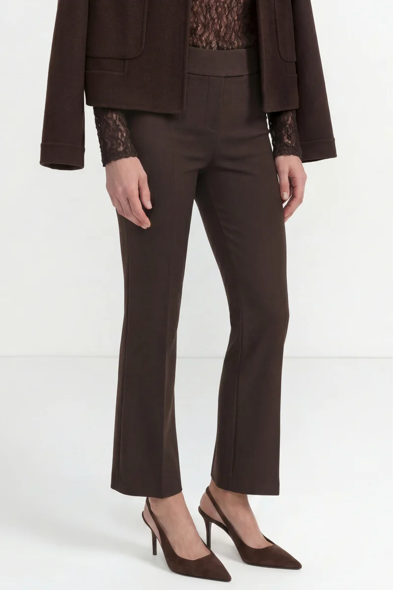Bootcut Jersey Pants (long), chocolate torte