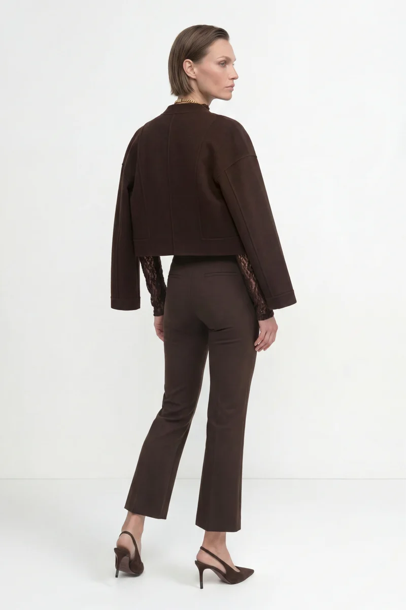 Bootcut Jersey Pants (long), chocolate torte