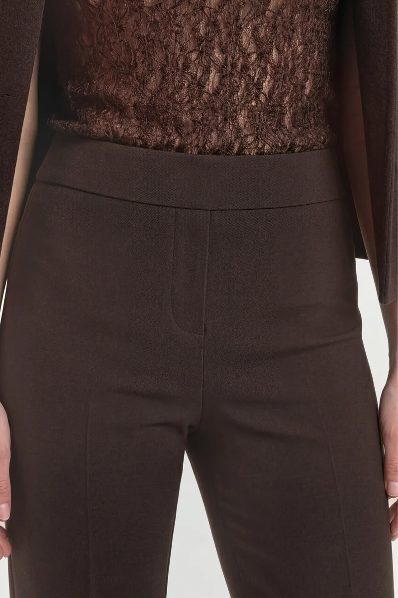 Bootcut Jersey Pants (long), chocolate torte