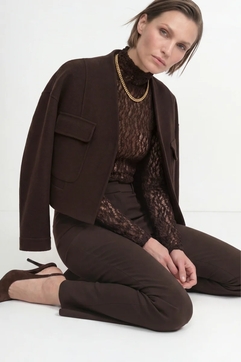 Bootcut Jersey Pants (long), chocolate torte
