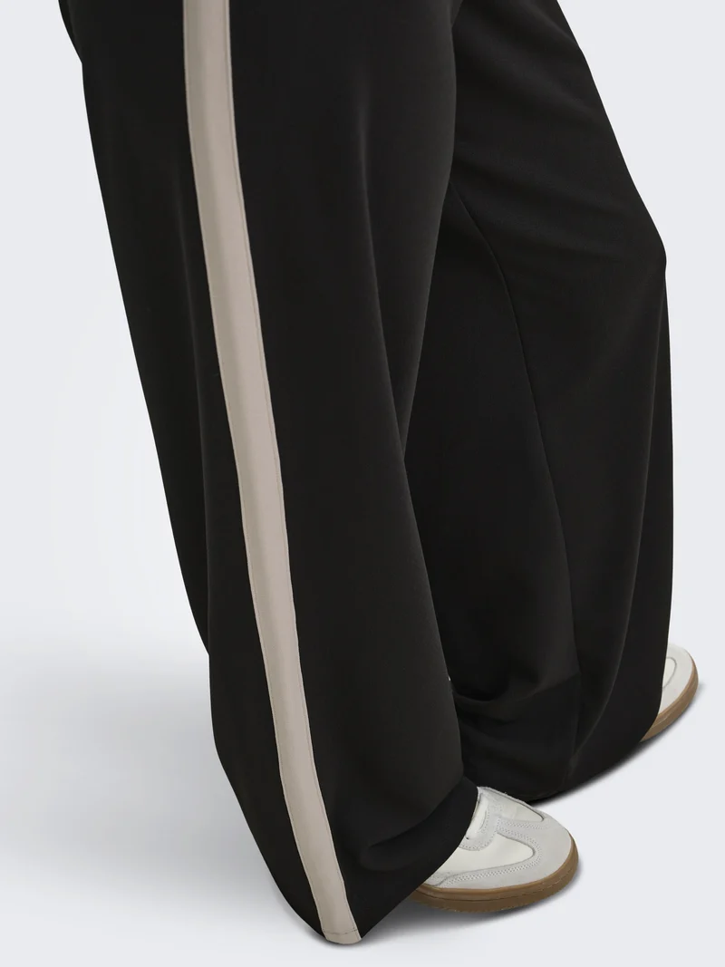 JDYGEGGO LIFE WIDE PANEL PANT JRS, Black/CHATEAU GRAY PANEL