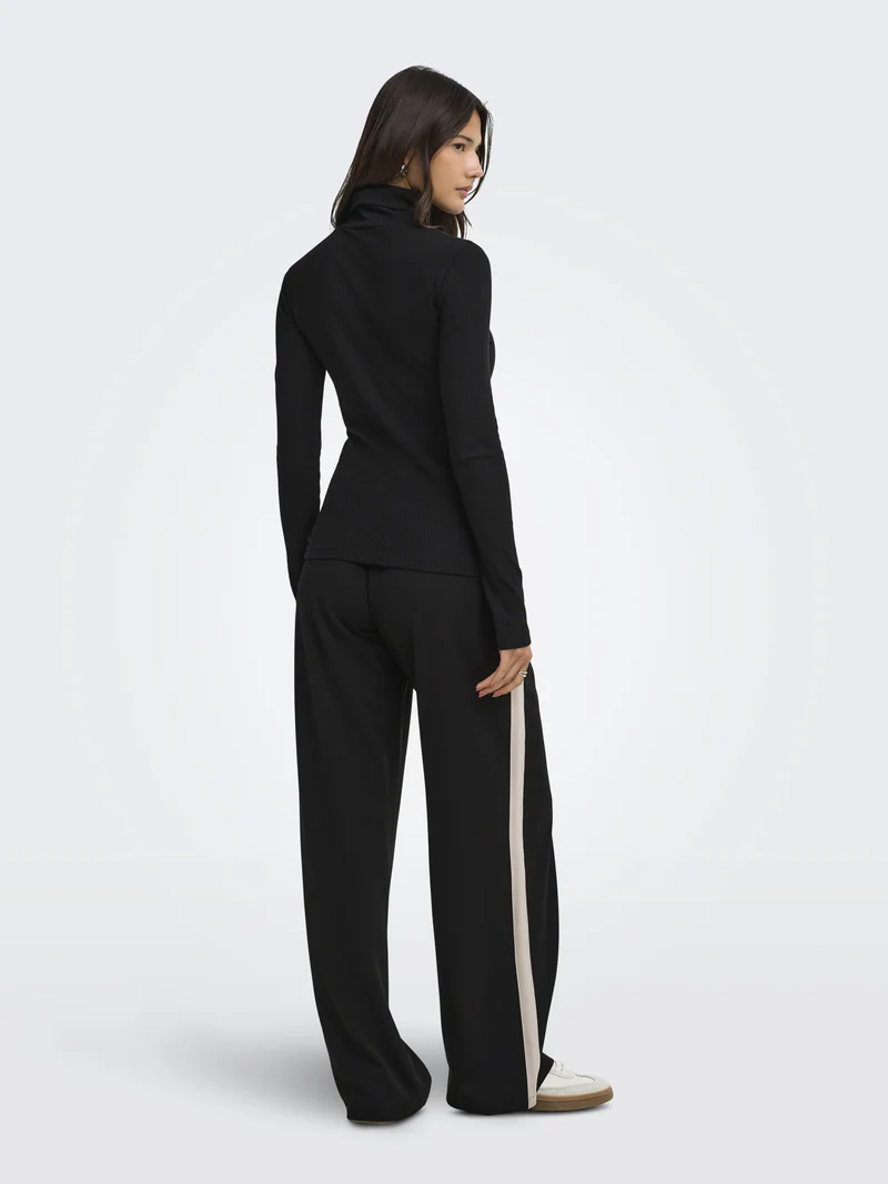 JDYGEGGO LIFE WIDE PANEL PANT JRS, Black/CHATEAU GRAY PANEL