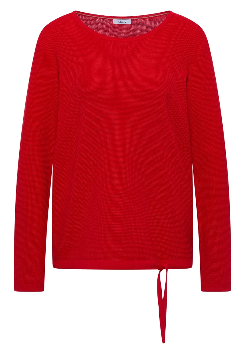 TOS_Structured Roundneck, flame red