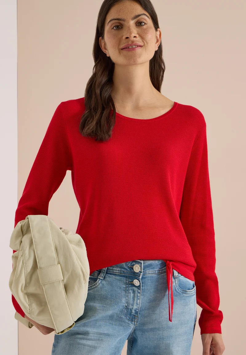 TOS_Structured Roundneck, flame red