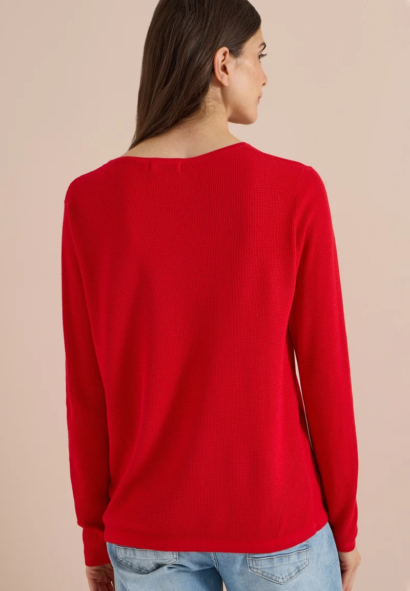 TOS_Structured Roundneck, flame red
