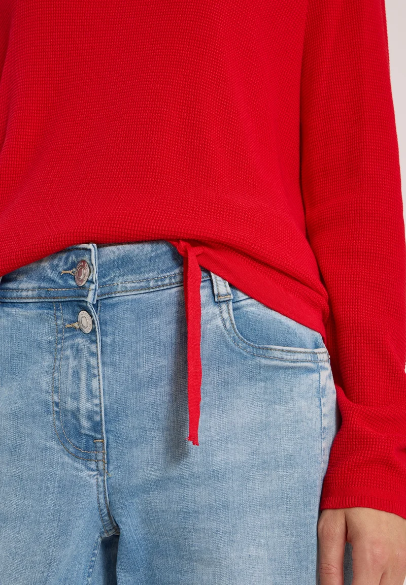 TOS_Structured Roundneck, flame red