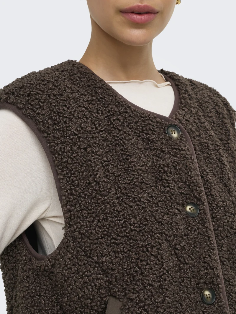 ONLINES TEDDY WAISTCOAT CC OTW, Chocolate Martini