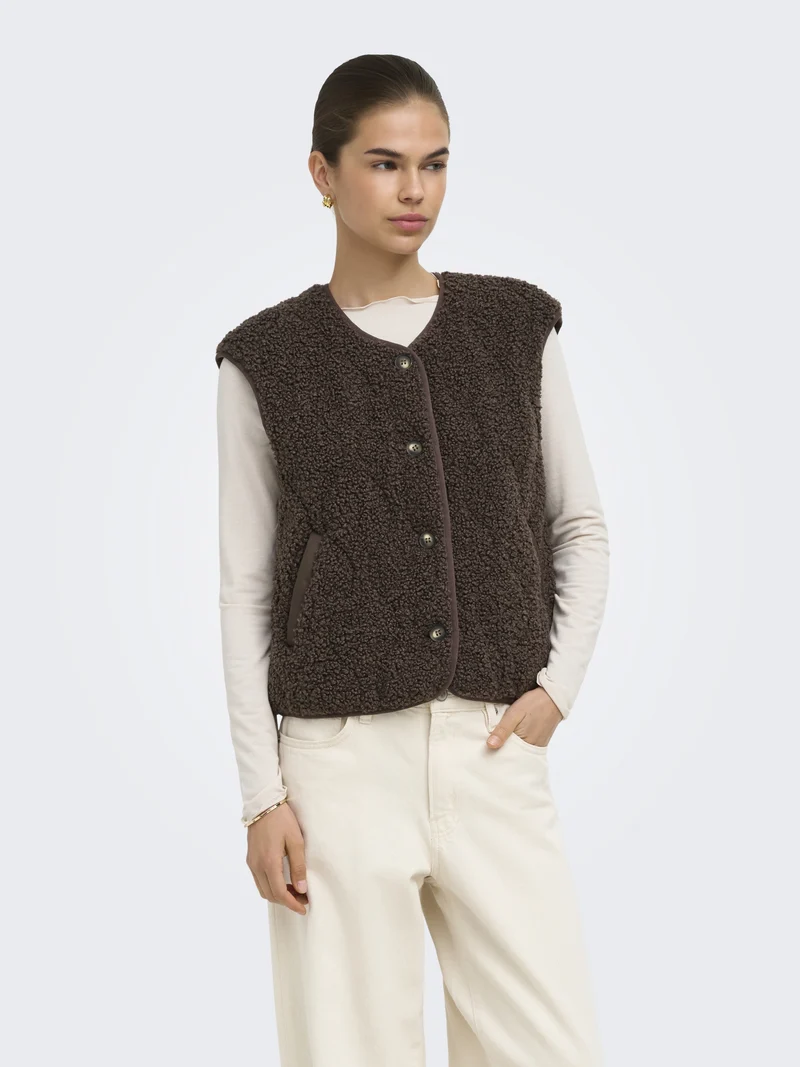 ONLINES TEDDY WAISTCOAT CC OTW, Chocolate Martini
