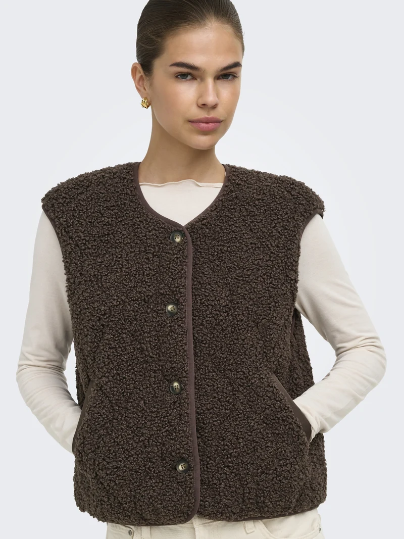ONLINES TEDDY WAISTCOAT CC OTW, Chocolate Martini