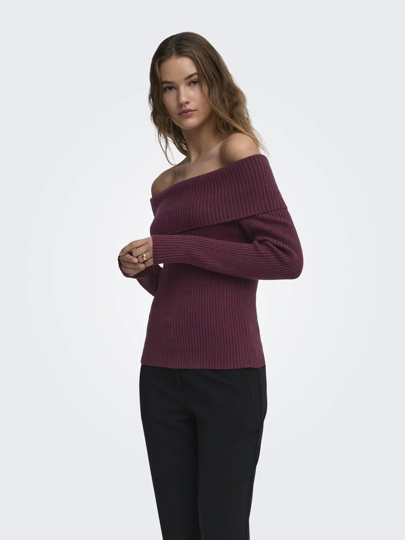 ONLKATIA LS OFF SHOULDER KNT NOOS, Fig