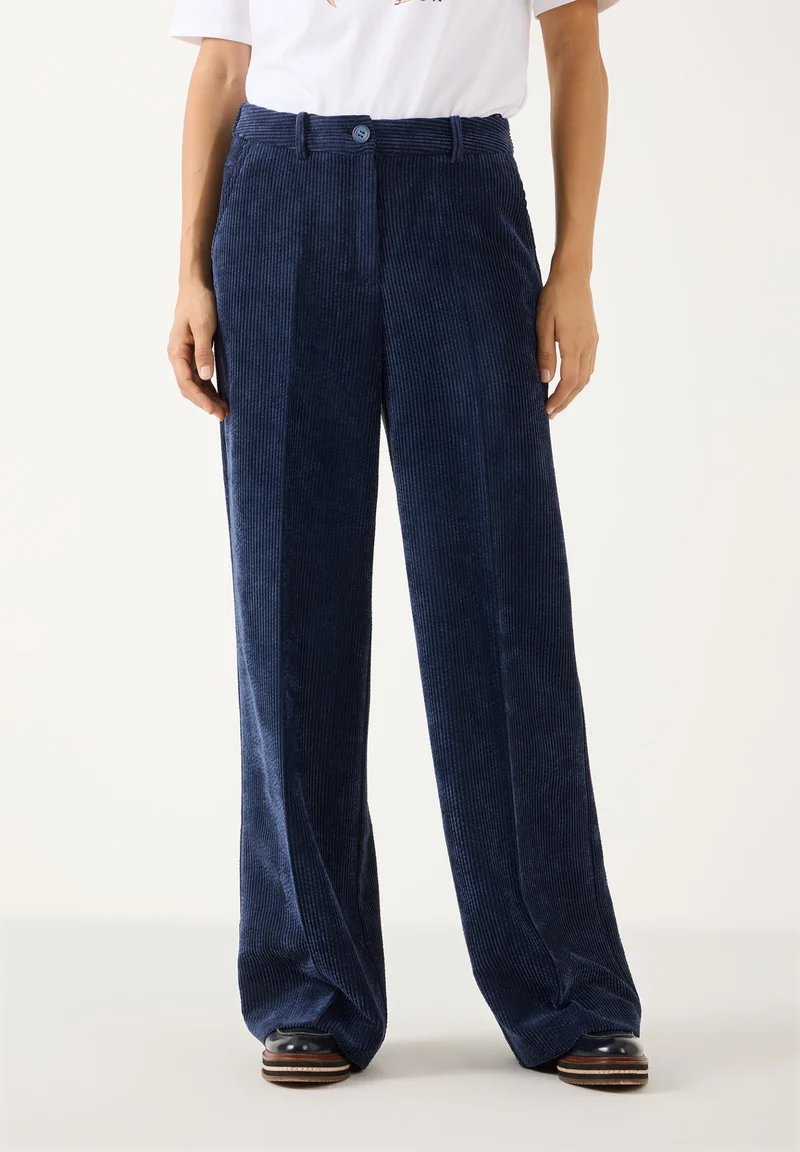 Soft Corduroy Wide Leg Pants, classic blue