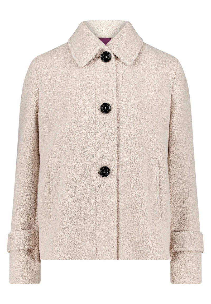 Jacke Wolle, Beige Melange