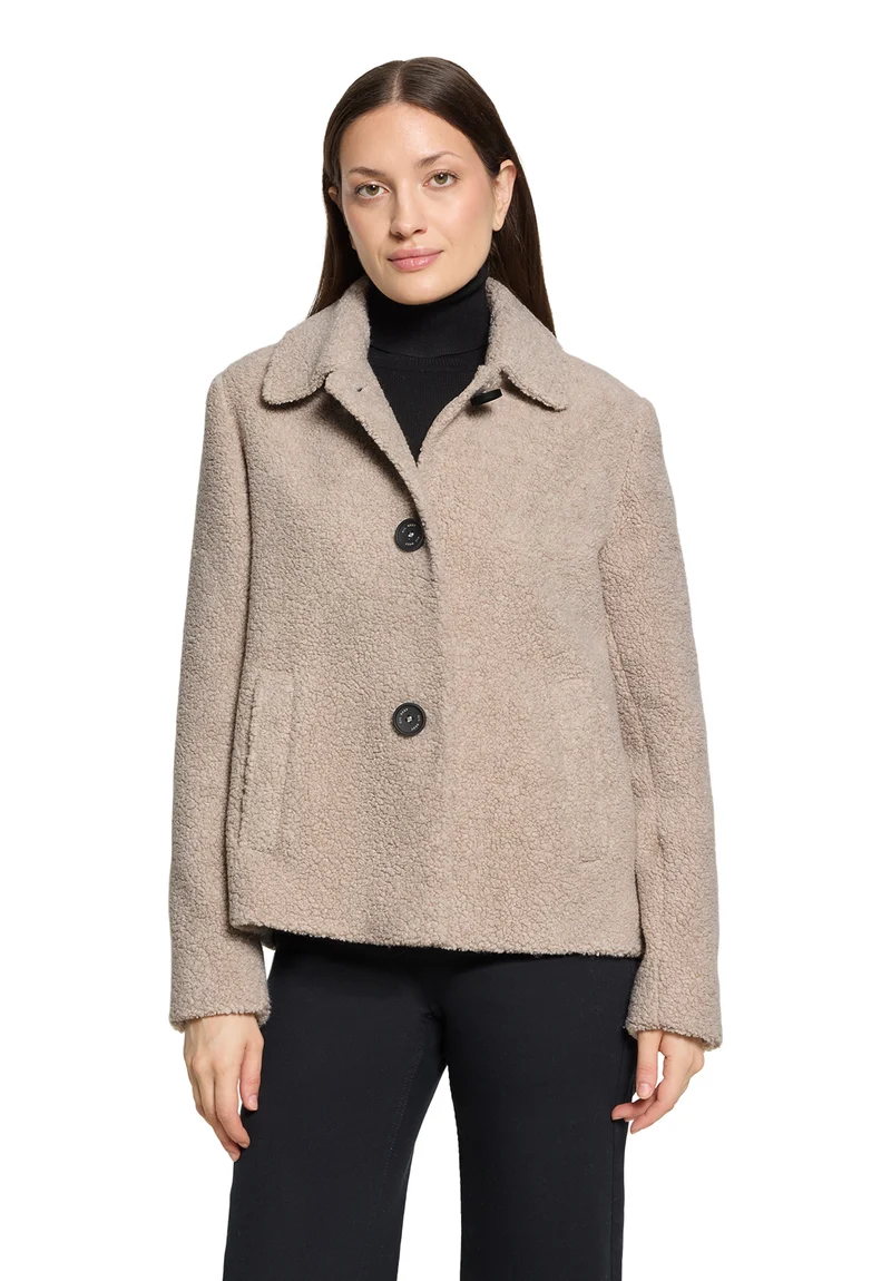 Jacke Wolle, Beige Melange