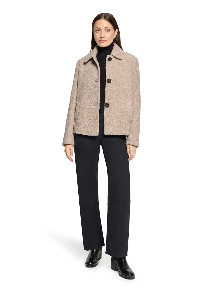 Jacke Wolle, Beige Melange